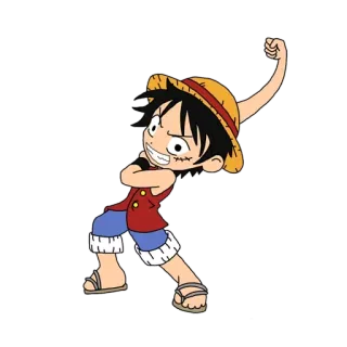 👊 Luffy One Piece Аниме, Мультфильм, Монки Д. Луффи, Пират, Ван Пис telegram sticker