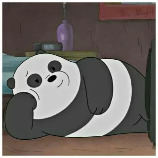 🔮 Panda We Bare Bears You Might Panda, We Bare Bears, Desenho animado, Urso, fofo, preguiçoso telegram sticker