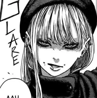 🖤 GLARE AAH Mangá, Gótico, Piercings, Irritado, Emo telegram sticker
