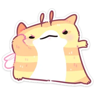 🐝 bee, cat, cute, cartoon, animal, sticker telegram sticker