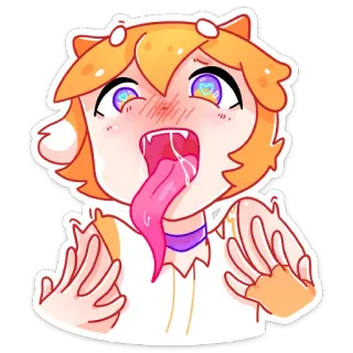 😛 Anime, Manga, Dễ thương, Hoạt hình, Nhân vật, Lưỡi, Biểu cảm whatsapp sticker