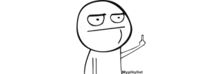 🧸 meme, middle finger, offensive gesture, internet meme, rage comic, stick figure telegram sticker
