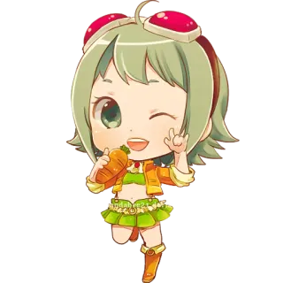 😉 Anime, Chibi, Niedlich, Mädchen, Cartoon, Charakter, Kawaii, Illustration telegram sticker