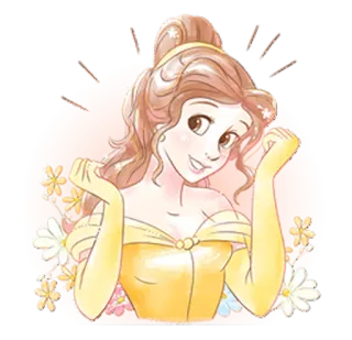 🙂 Belle Beauty and the Beast disney, belle, princess, cartoon, cute telegram sticker