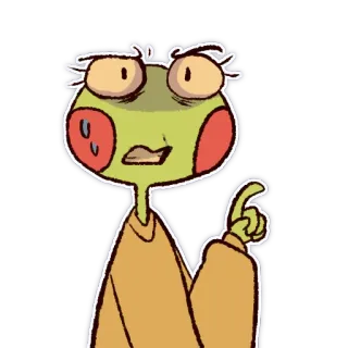 🤔 kikker, cartoon, personage, illustratie, grappig telegram sticker