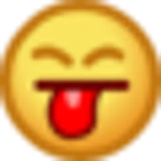😝 emoji, face, tongue, funny, silly whatsapp sticker