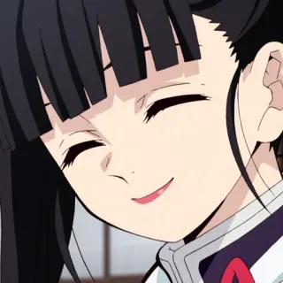 🔪 Kanao Tsuyuri Demon Slayer anime, thanh gươm diệt quỷ, kanao tsuyuri, nụ cười, dễ thương whatsapp sticker