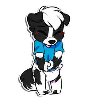 ☺️ cartoon, animal, dog, cute, kawaii, puppy, furry whatsapp sticker