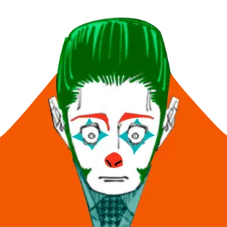 🤡 clown, makeup, face, drawing telegram sticker