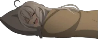 😪 Anime, Mädchen, Schlafend, Bett telegram sticker