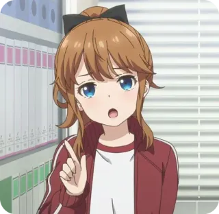 ☝️ 动漫, 女孩, 可爱, 角色, 女学生, 制服 telegram sticker