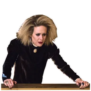 💀 Cordelia Goode American Horror Story serial TV, Cordelia Goode, AHS, American Horror Story, wiedźma, Supreme telegram sticker