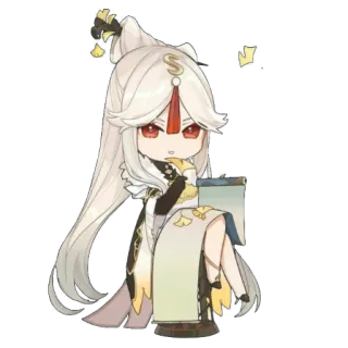 🥰 Ningguang Genshin Impact Genshin Impact, Ningguang, Videojuego, Estilo anime, Lindo, Chibi telegram sticker