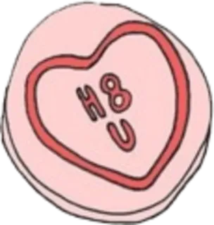 🙃 H8U hate, candy, heart, H8U, offensive telegram sticker