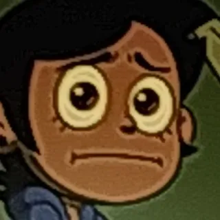 😟 Luz Noceda The Owl House cartoon, animated, funny face, expression, tv show telegram sticker