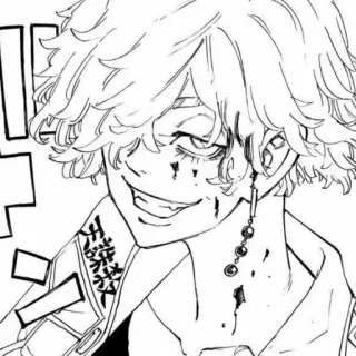 🖤 天竺 anime, manga, blood, injury whatsapp sticker