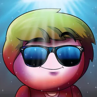 😎 dibujo animado, personaje, gafas de sol, divertido, feliz, sonriendo whatsapp sticker