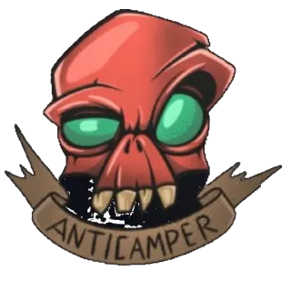 😄 ANTICAMPER Anticamper, Videospiel, Schädel, Gaming telegram sticker