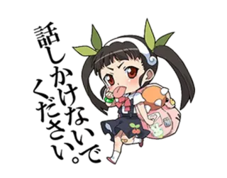 😛 애니메이션, 치비, 소녀, 귀여운, 만화, 망가, 캐릭터, 일러스트 telegram sticker