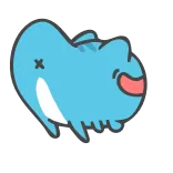 🤪 cartoon, character, illustration, cute, blue, animal telegram sticker