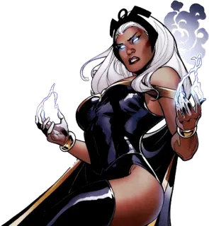 ☺️ Storm marvel, x-men, mutant, wetter, held, heldin whatsapp sticker
