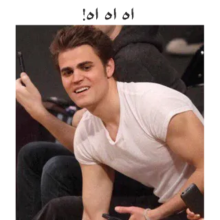 😷 Paul Wesley, attore, celebrità, The Vampire Diaries, uomo, ritratto telegram sticker