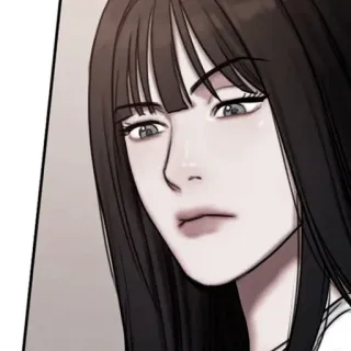 💀 phụ nữ, chân dung, cô gái, manga, bản vẽ, hình minh họa whatsapp sticker
