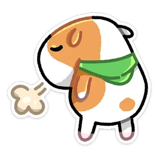☹️ Meerschweinchen, Tier, Haustier, süß, Cartoon, kawaii whatsapp sticker