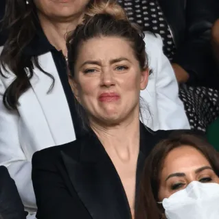 ♟ Amber Heard persona, celebrità, espressione, faccia, donna whatsapp sticker