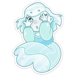 🙈 Мультфильм, Персонаж, Стикер, Милый, Девушка, Иллюстрация telegram sticker