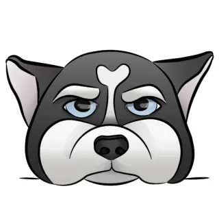 ☹️ anjing, anak anjing, kartun, hewan peliharaan, binatang, lucu telegram sticker