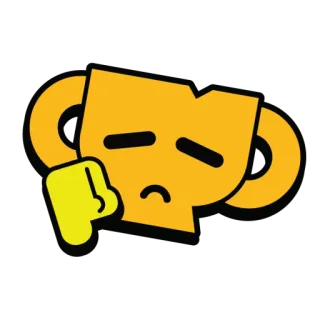 👎 低評価, 嫌い, トロフィー, 絵文字, 悲しい, 失敗 telegram sticker