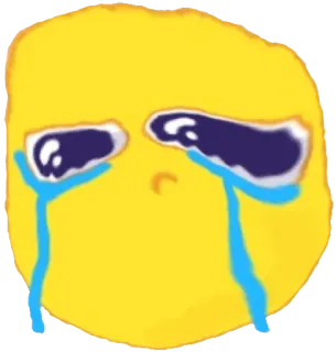 😭 triste, piangere, emoji, faccia, espressione, lacrime whatsapp sticker