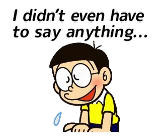 ๐ I didn't even have to say anything... cartoon, anime, sad, cry whatsapp sticker