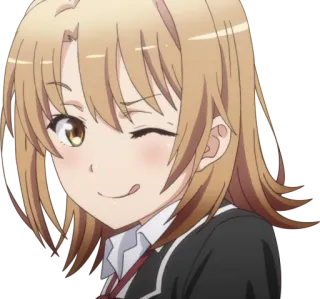 😉 Yumiko Miura My Teen Romantic Comedy SNAFU Anime, Garota, Fofa, Piscadela, Oregairu, Yumiko Miura telegram sticker