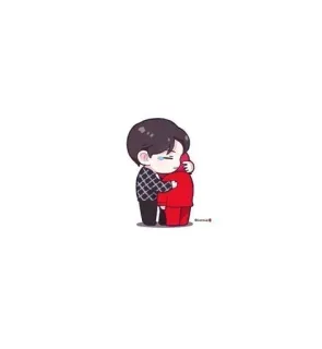 🌟 만화, 포옹, 귀여운, 애니메이션 telegram sticker