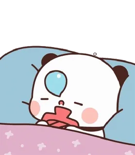 😴 Panda, Sono, Fofo, Desenho animado whatsapp sticker