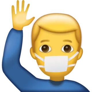 🙋‍♂️ Emoji, Masker, Orang, Lambaian Tangan whatsapp sticker