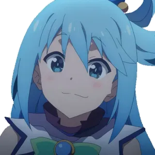 🙂 Aqua Konosuba Anime, Karakter, Lucu, Gadis, Aqua, Konosuba, Rambut Biru telegram sticker