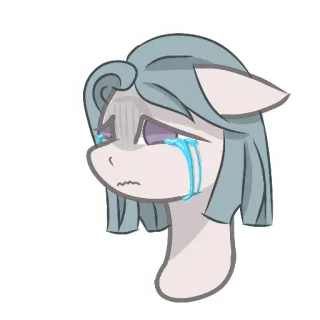😭 my little pony, pony, verdrietig, huilen, cartoon, sticker telegram sticker