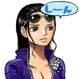 🌟 Nico Robin One Piece しーh nico robin, one piece, anime, manga, shhh, silence, cartoon telegram sticker