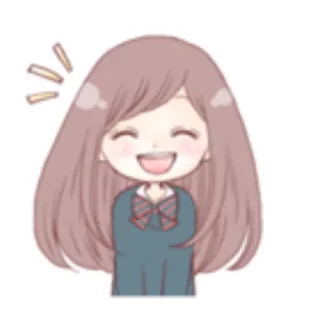 ✨ Anime, Carino, Cartone animato, Ragazza, Felice, Sorridendo telegram sticker