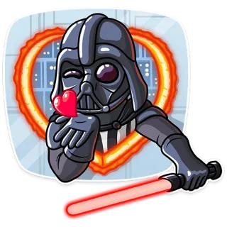 😘 Darth Vader Star Wars darth vader, star wars, miecz świetlny, miłość, serce telegram sticker