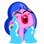 😭 llorando, triste, emocional, lágrimas, dibujos animados, mujer, ilustración telegram sticker