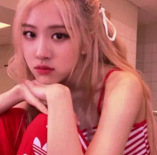 😔 Rose kpop, rose, blackpink, cantora, mulher, loira whatsapp sticker