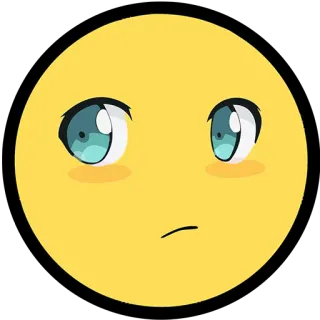 🌝 emoji, sad, anime, yellow whatsapp sticker