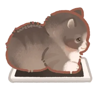 🐾 kapebeans. 猫, かわいい, 動物, ペット, デジタルアート, カワイイ, 漫画 telegram sticker