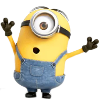 😮 Minion cartoon, character, funny, animation, yellow telegram sticker