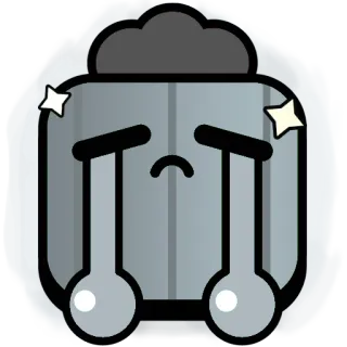 😭 triste, pleurer, dessin animé, émoticône, larmes telegram sticker