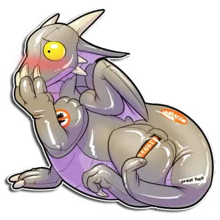 😳 WARNA
DANGER
DO NOT TOUCH dragon, cartoon, warning, inflatable, cute, fantasy, animal telegram sticker
